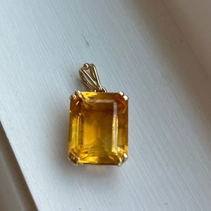 Orange gem pendant